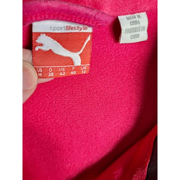 Puma Women's Red Full‎ Zip Activewear Sports Track Jacket Size M - Picture 8 of 10